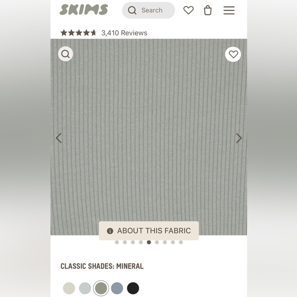 SKIMS COTTON RIB TANK | MINERAL - Picture 3 of 3